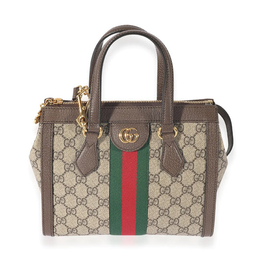 GUCCI GG SUPREME SMALL OPHIDIA TOTE BAG