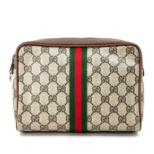 GUCCI GG SUPREME VINTAGE SHERRY LINE POUCH