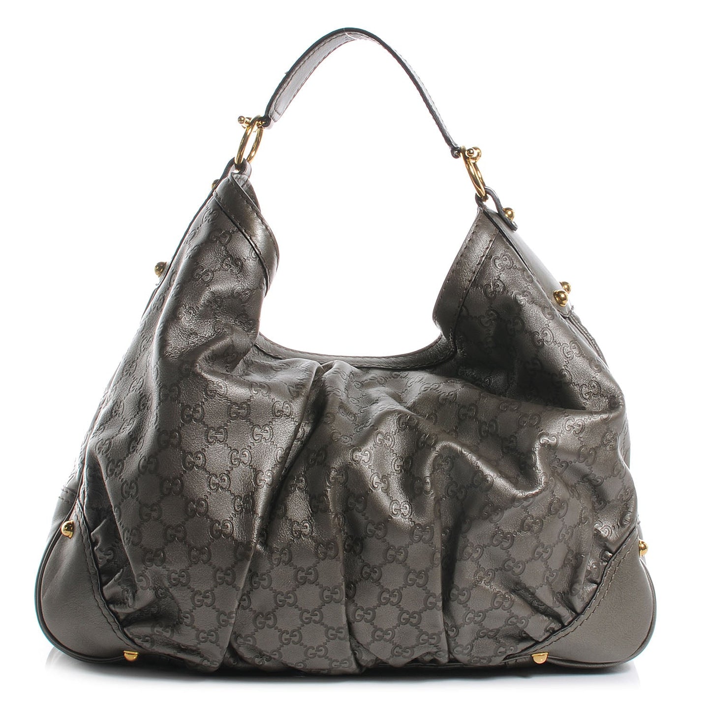 GUCCI GUCCISSIMA JOCKEY LEATHER HOBO BAG