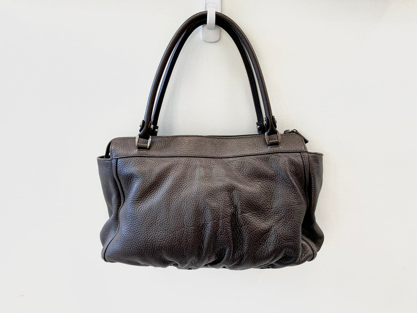 GUCCI BLACK LEATHER D-RING  BAG