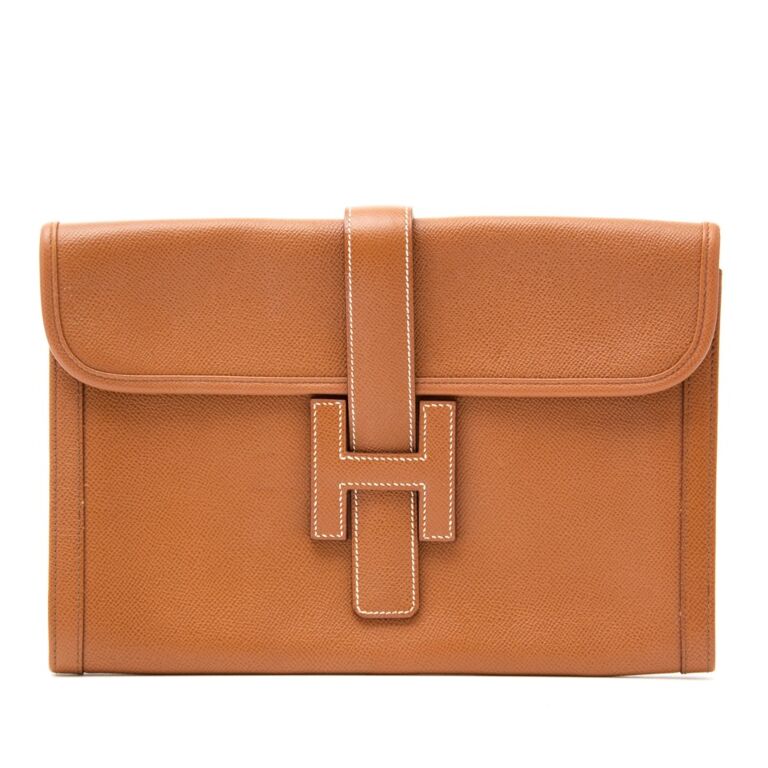 HERMÈS H EPSOM LEATHER JIGE PM CLUTCH BAG