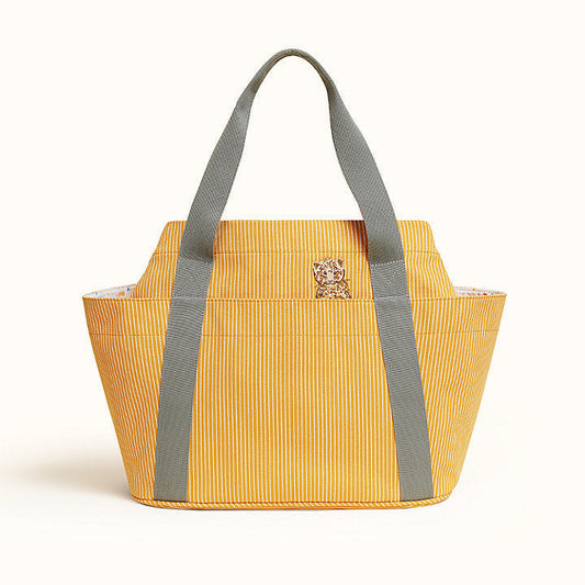 HERMÈS PASSE PASSE STRIPED NAPPY TOTE BAG