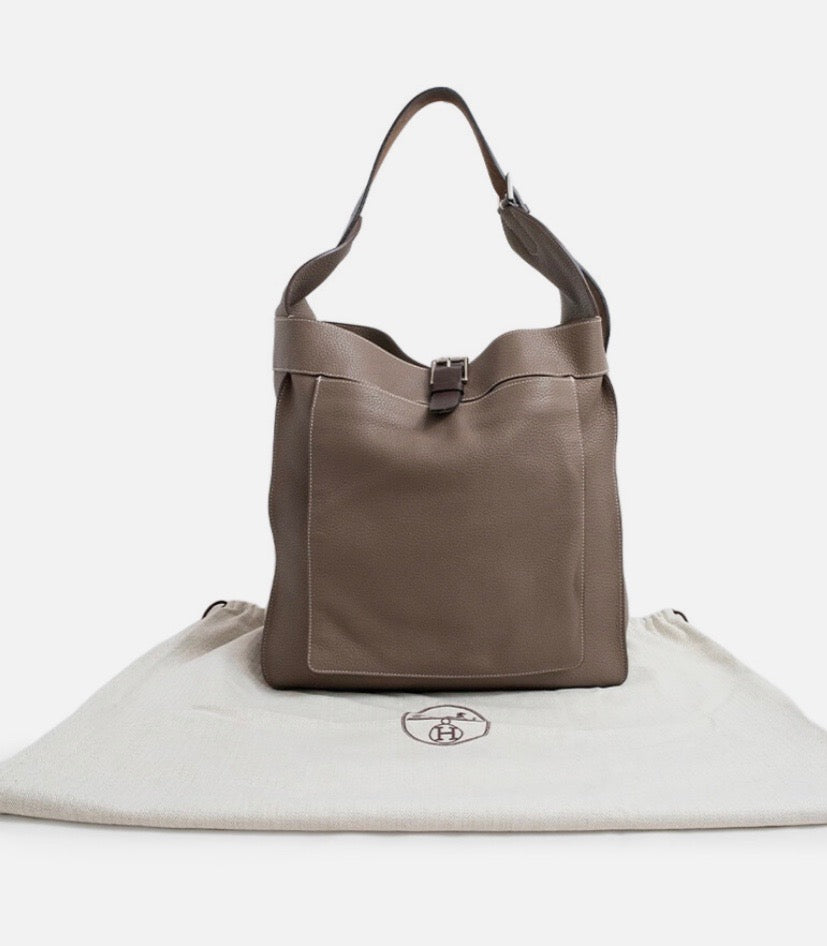 HERMÈS TAURILLON CLEMENCE LEATHER MARWARI GM TOTE BAG