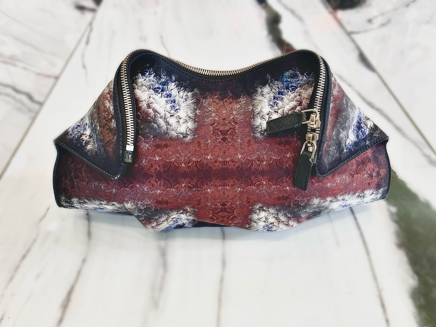 ALEXANDER MCQUEEN SILK SATIN DE MANTA CLUTCH