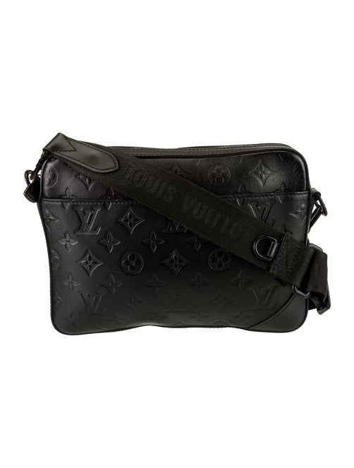 LOUIS VUITTON CALFSKIN LEATHER MONOGRAM SHADOW MESSENGER BAG