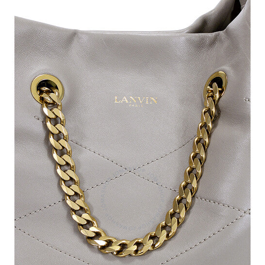 LANVIN SUGAR CARRY ME LAMBSKIN LEATHER MEDIUM SHOPPER TOTE BAG