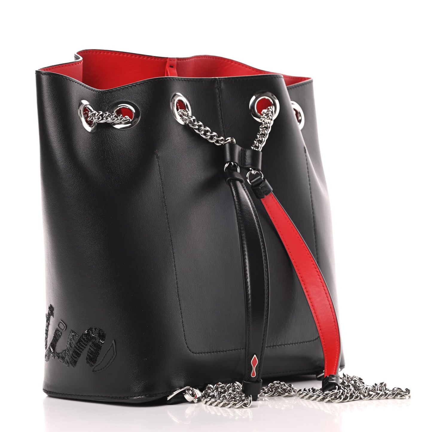 CHRISTIAN LOUBOUTIN CALFSKIN PARIS MARIE JANE LOGO BACKPACK