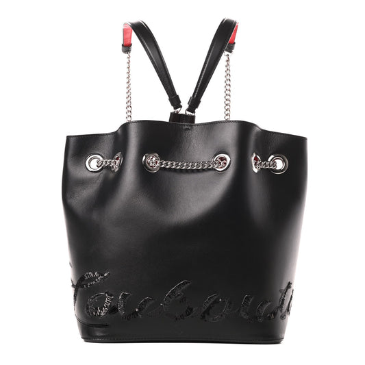 CHRISTIAN LOUBOUTIN CALFSKIN PARIS MARIE JANE LOGO BACKPACK
