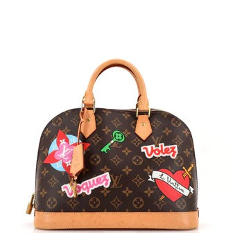 LOUIS VUITTON MONOGRAM PATCHES LIMITED EDITION ALMA PM BAG