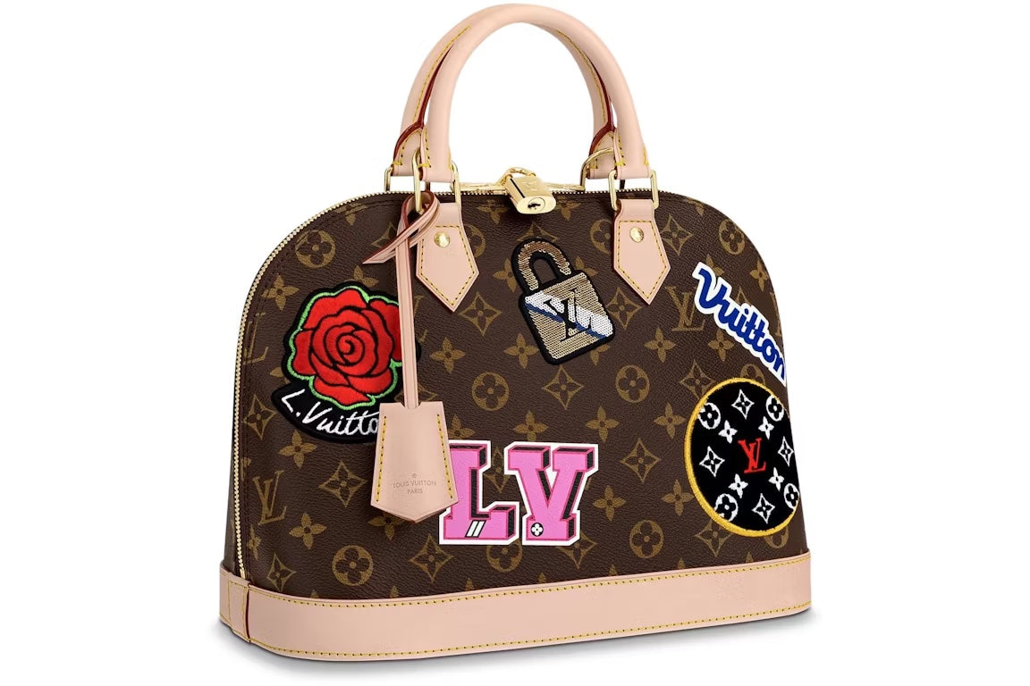 LOUIS VUITTON MONOGRAM PATCHES LIMITED EDITION ALMA PM BAG