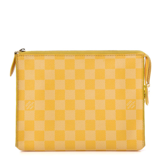 LOUIS VUITTON DAMIER COULERURS ELEMENT CLUTCH IN MIMOSA
