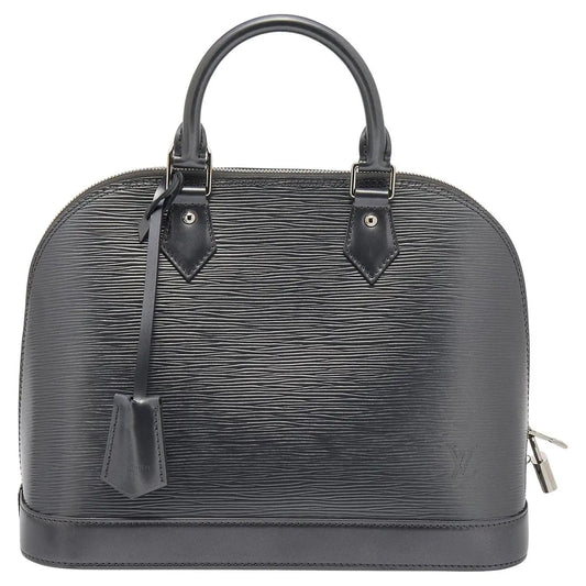 LOUIS VUITTON EPI LEATHER ALMA PM IN BLACK