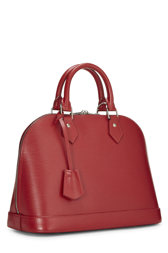 LOUIS VUITTON EPI LEATHER ALMA PM IN RED