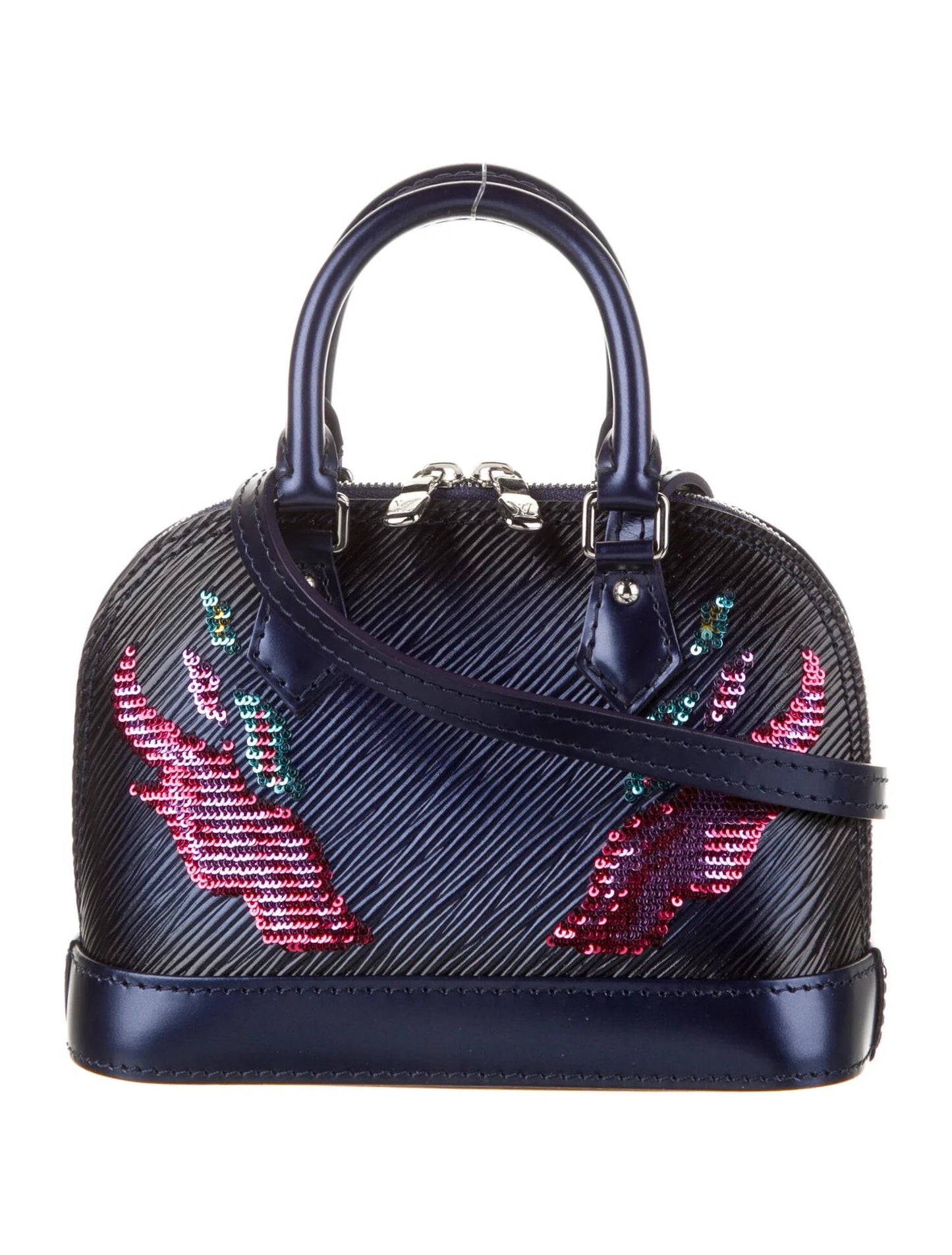 LOUIS VUITTON EPI LEATHER SEQUINS FLAME NANO ALMA BAG