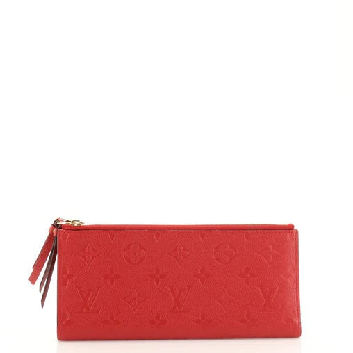 LOUIS VUITTON EMPREINTE LEATHER ADELE WALLET CHERRY