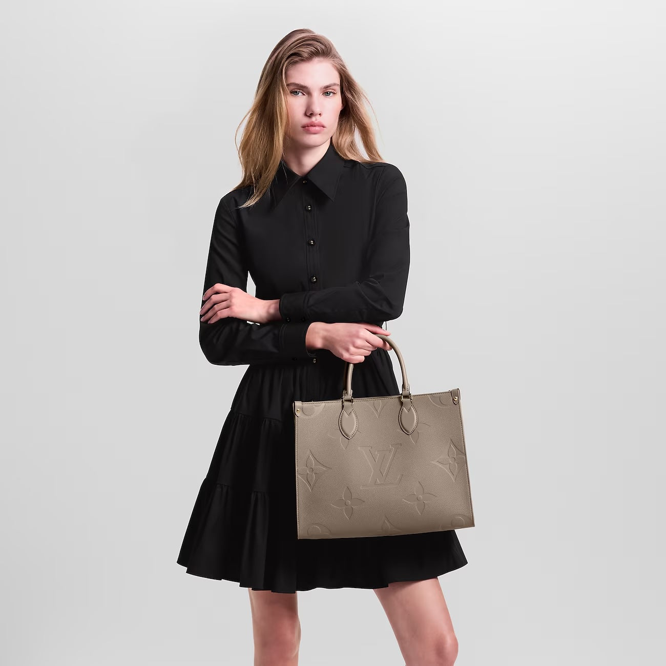 LV EMPREINTE LEATHER GIANT MONOGRAM ONTHEGO MM TOTE BAG