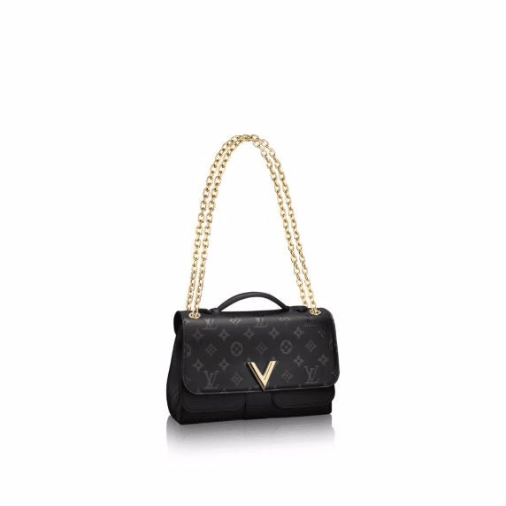 LOUIS VUITTON MONOGRAM CUIR PLUME ECUME VERY CHAIN BAG