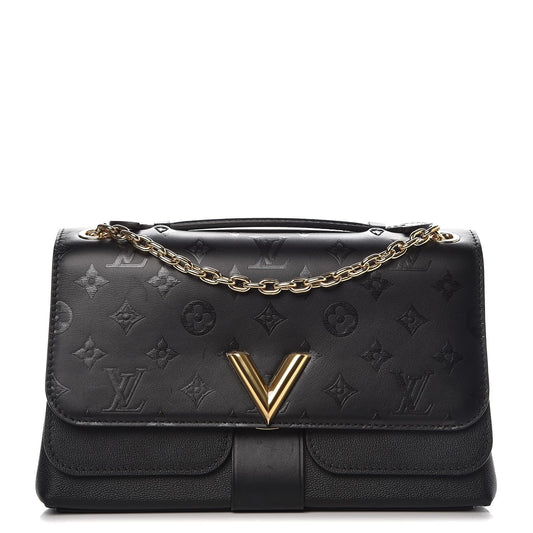 LOUIS VUITTON MONOGRAM CUIR PLUME ECUME VERY CHAIN BAG