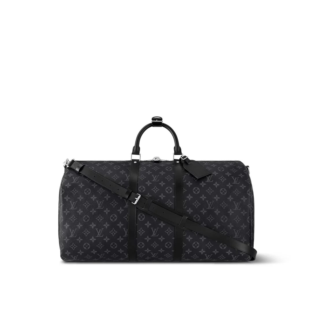 LOUIS VUITTON MONOGRAM ECLIPSE KEEPALL BANDOULIÈRE 55 BAG