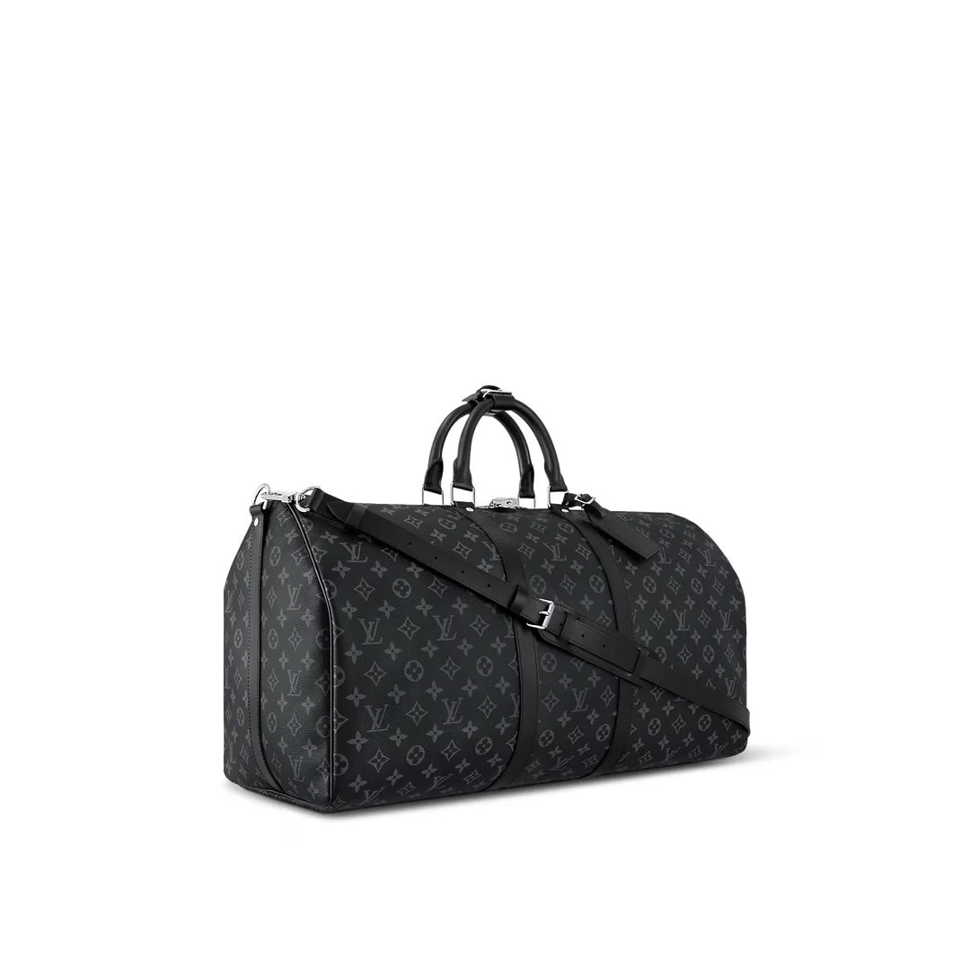 LOUIS VUITTON MONOGRAM ECLIPSE KEEPALL BANDOULIÈRE 55 BAG