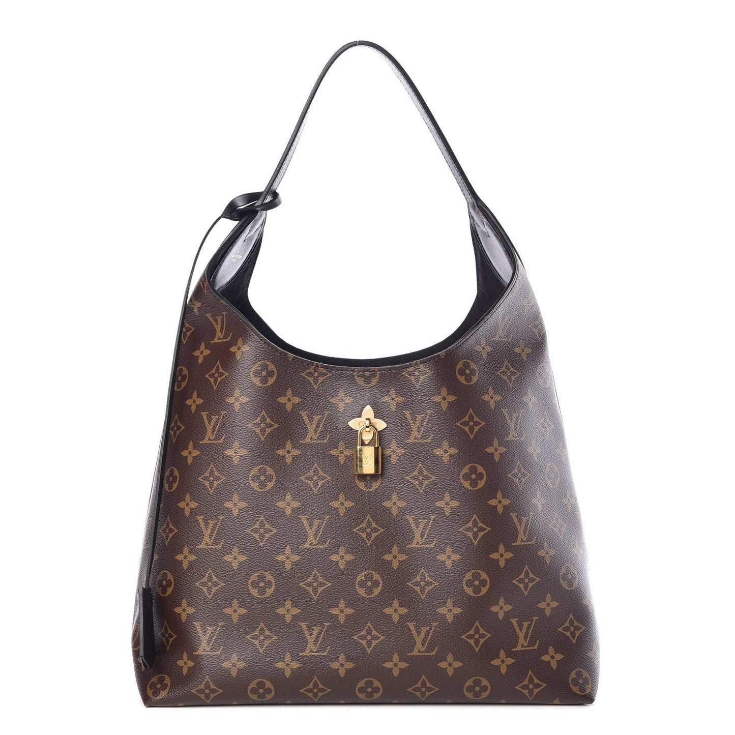 LOUIS VUITTON MONOGRAM FLOWER HOBO BAG BLACK