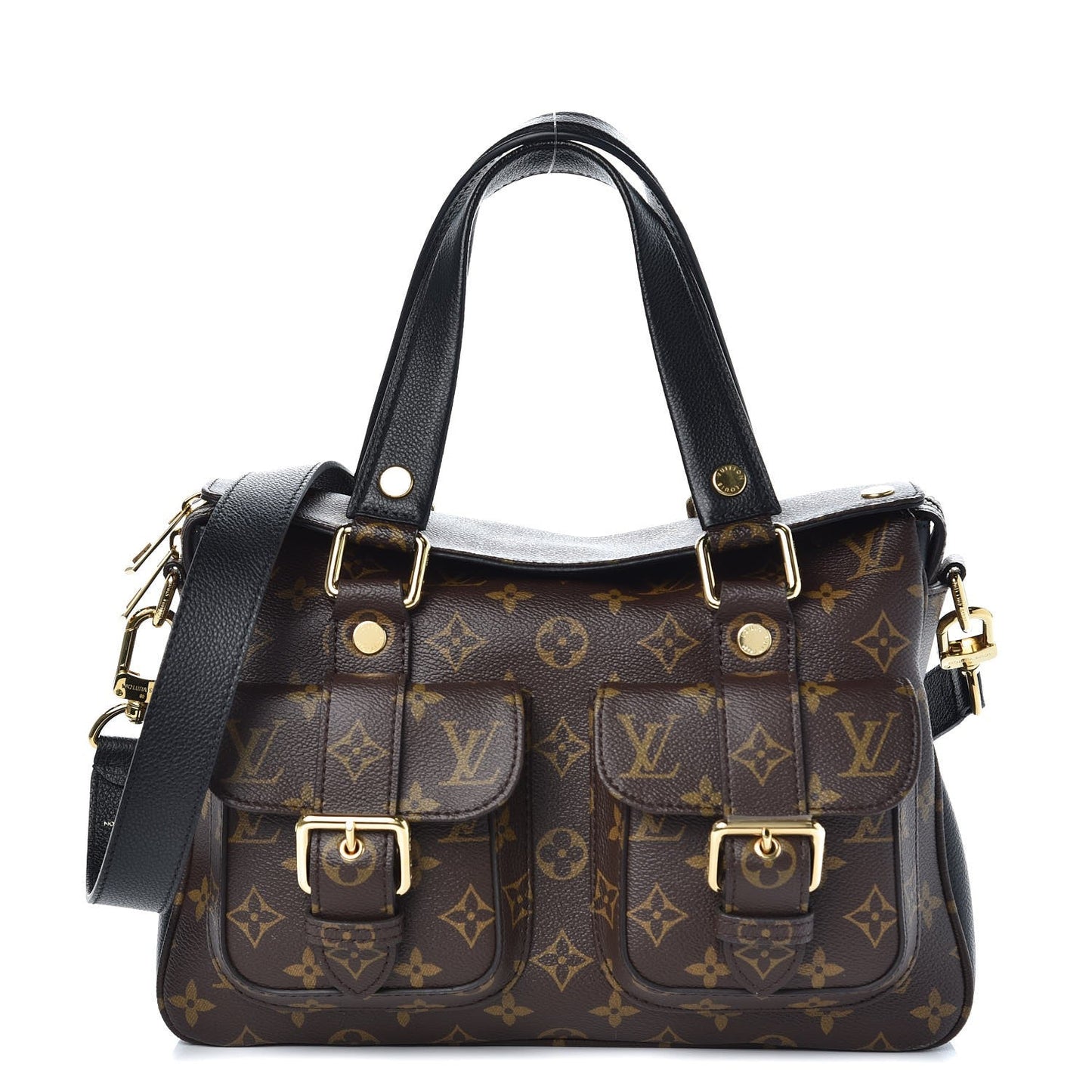 LOUIS VUITTON MONOGRAM MANHATTAN NM BLACK BAG