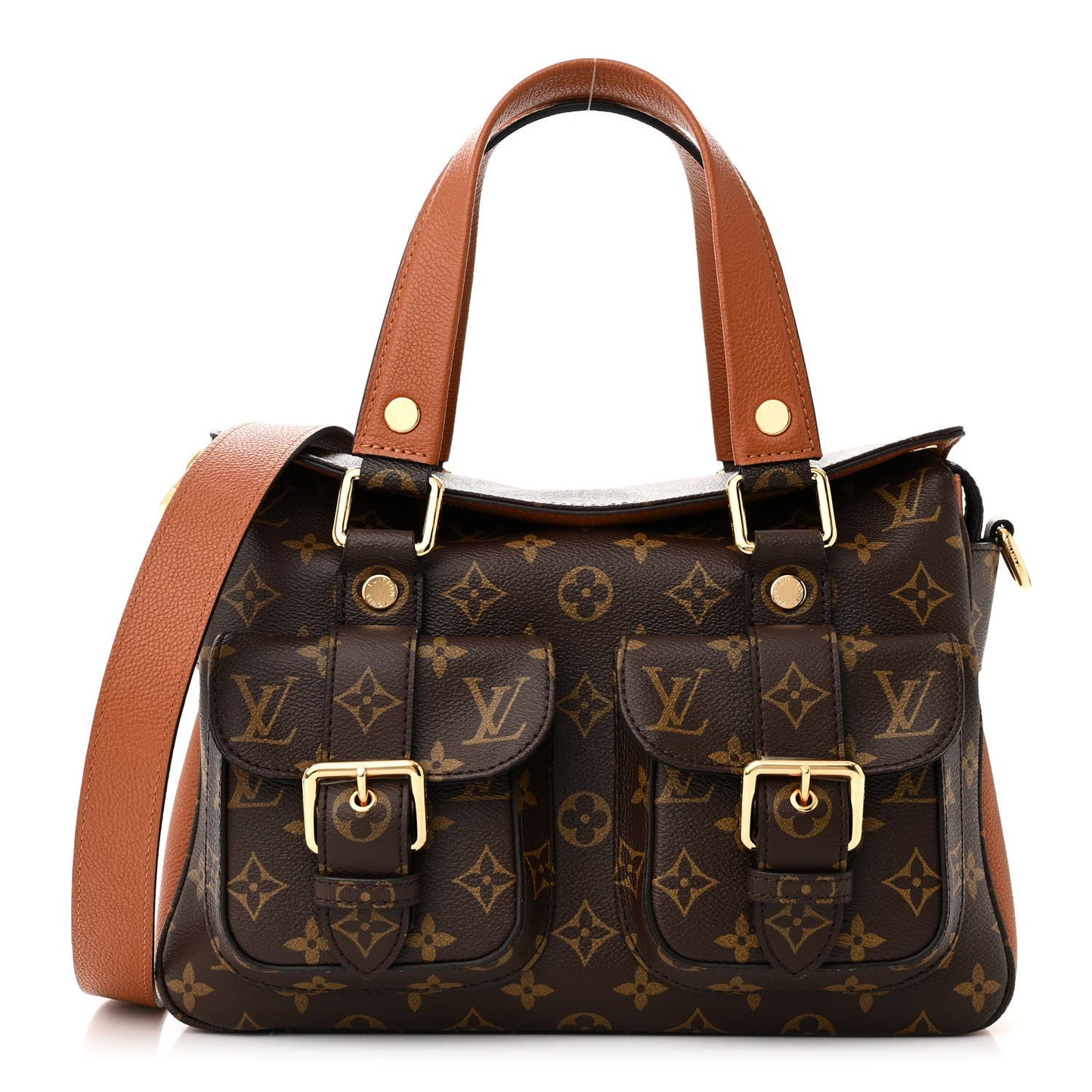 LOUIS VUITTON MONOGRAM MANHATTAN NM SHOULDER BAG CARAMEL