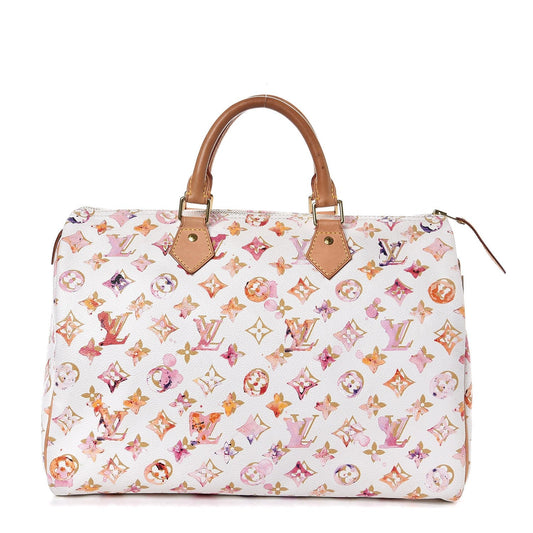 LOUIS VUITTON X RICHARD PRINCE MONOGRAM WATERCOLOR AQUARELLE SPEEDY 35 BAG