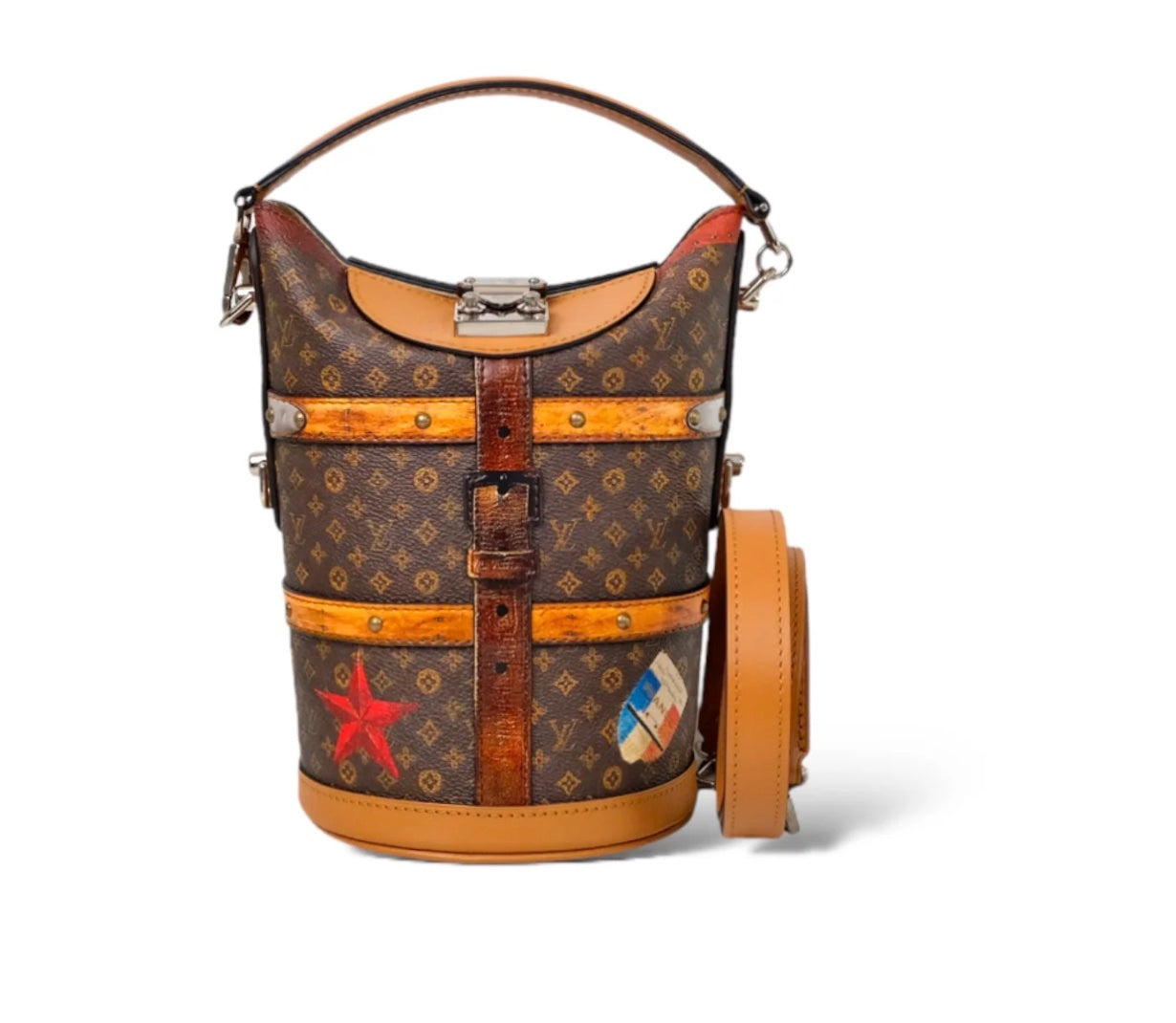 LOUIS VUITTON TRANSFORMED MONOGRAM TIME TRUNK DUFFLE BAG