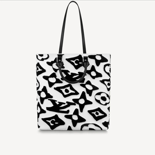 LOUIS VUITTON X URS FISCHER TUFTED MONOGRAM CABAS TOTE BAG