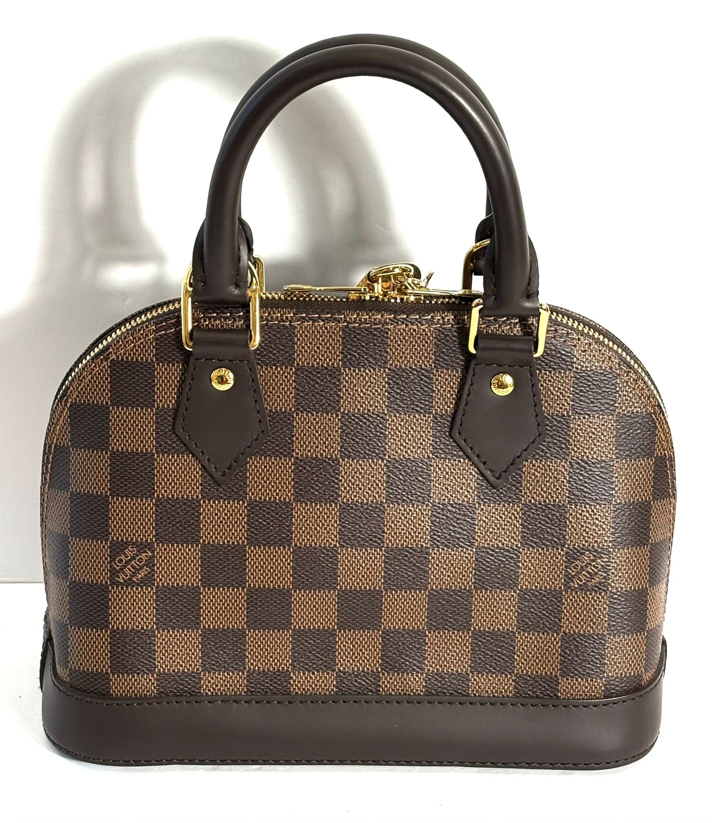 LOUIS VUITTON DAMIER EBENE CANVAS ALMA BB BAG