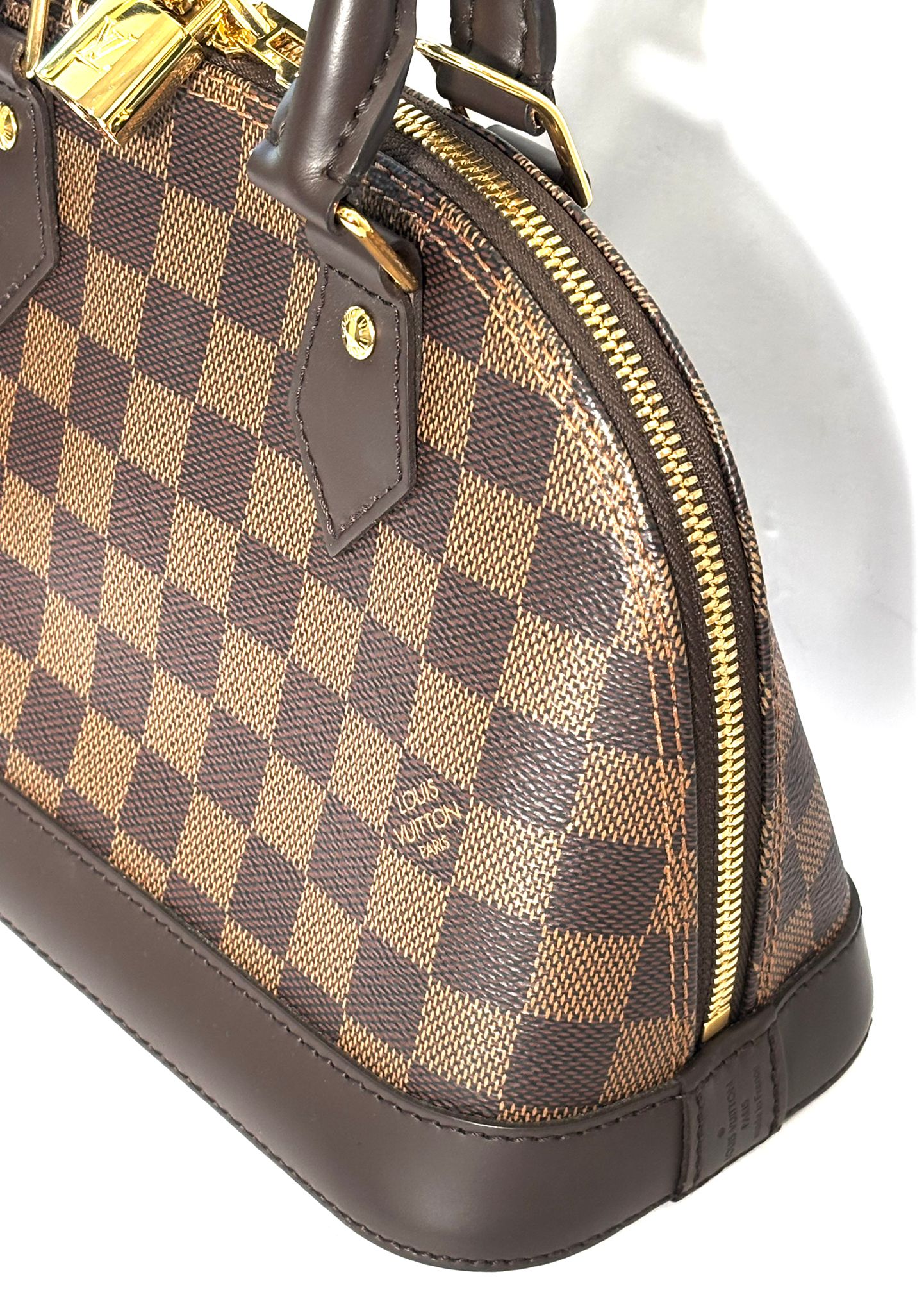 LOUIS VUITTON DAMIER EBENE CANVAS ALMA BB BAG