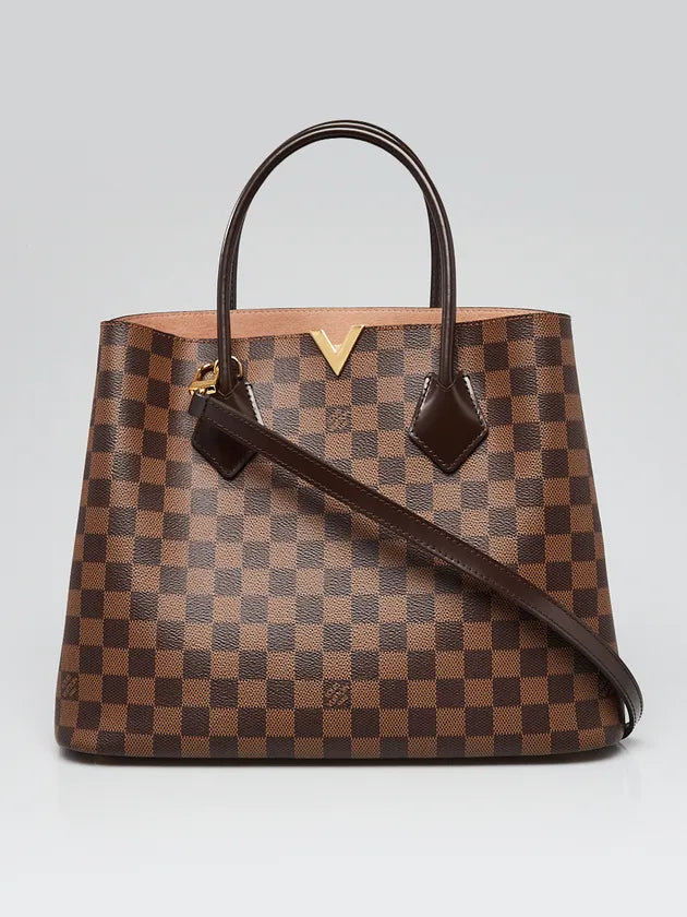 LOUIS VUITTON KENSINGTON-DAMIER EBENE CANVAS SATCHEL