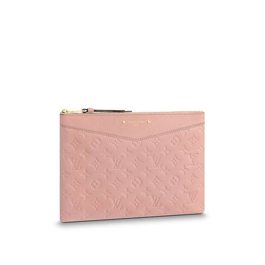 LOUIS VUITTON DAILY POUCH MONOGRAM EMPREINTE LEATHER ROSE POUDRE