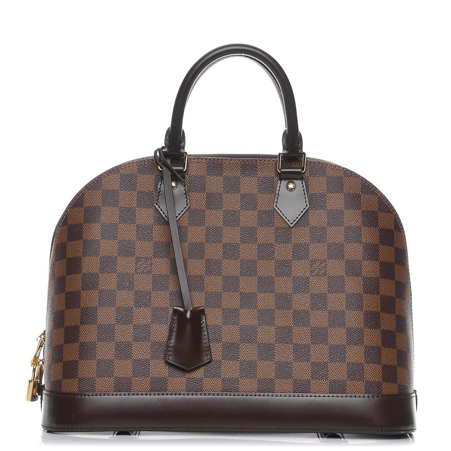 LOUIS VUITTON DAMIER EBENE ALMA MM HANDBAG