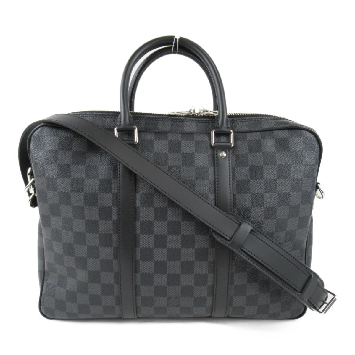 LOUIS VUITTON DAMIER GRAPHITE PORTE DOCUMENTS VOYAGE PM BAG