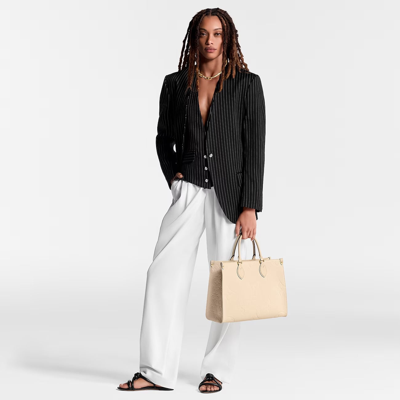 LOUIS VUITTON EMPREINTE LEATHER GIANT MONOGRAM ONTHEGO TOTE BAG