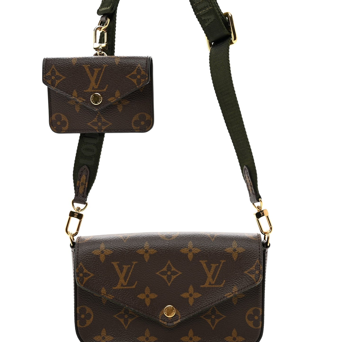 LOUIS VUITTON FELICIE STRAP & GO MONOGRAM POCHETTE CROSSBODY