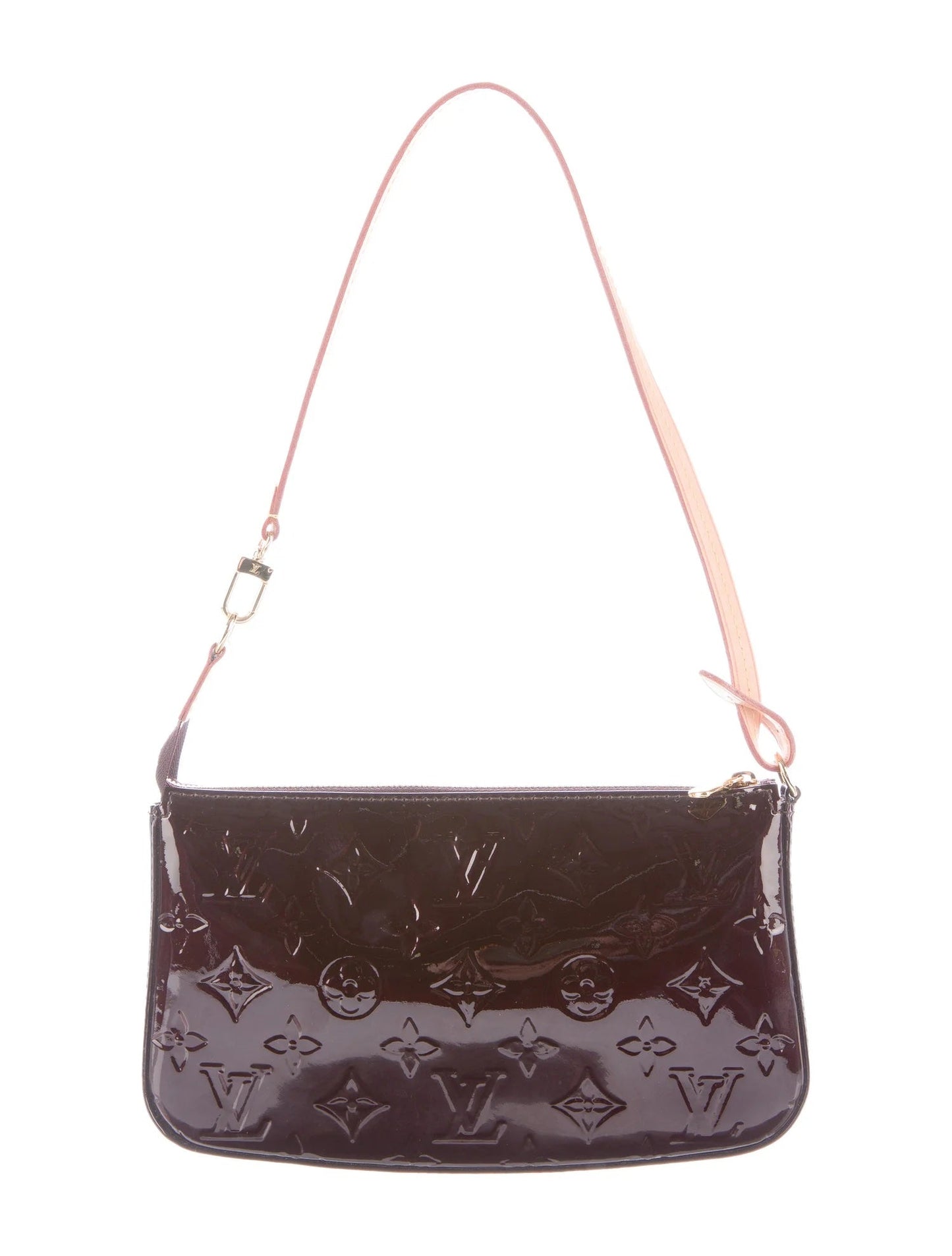 LOUIS VUITTON MONOGRAM VERNIS LEATHER POCHETTE AMARANTE