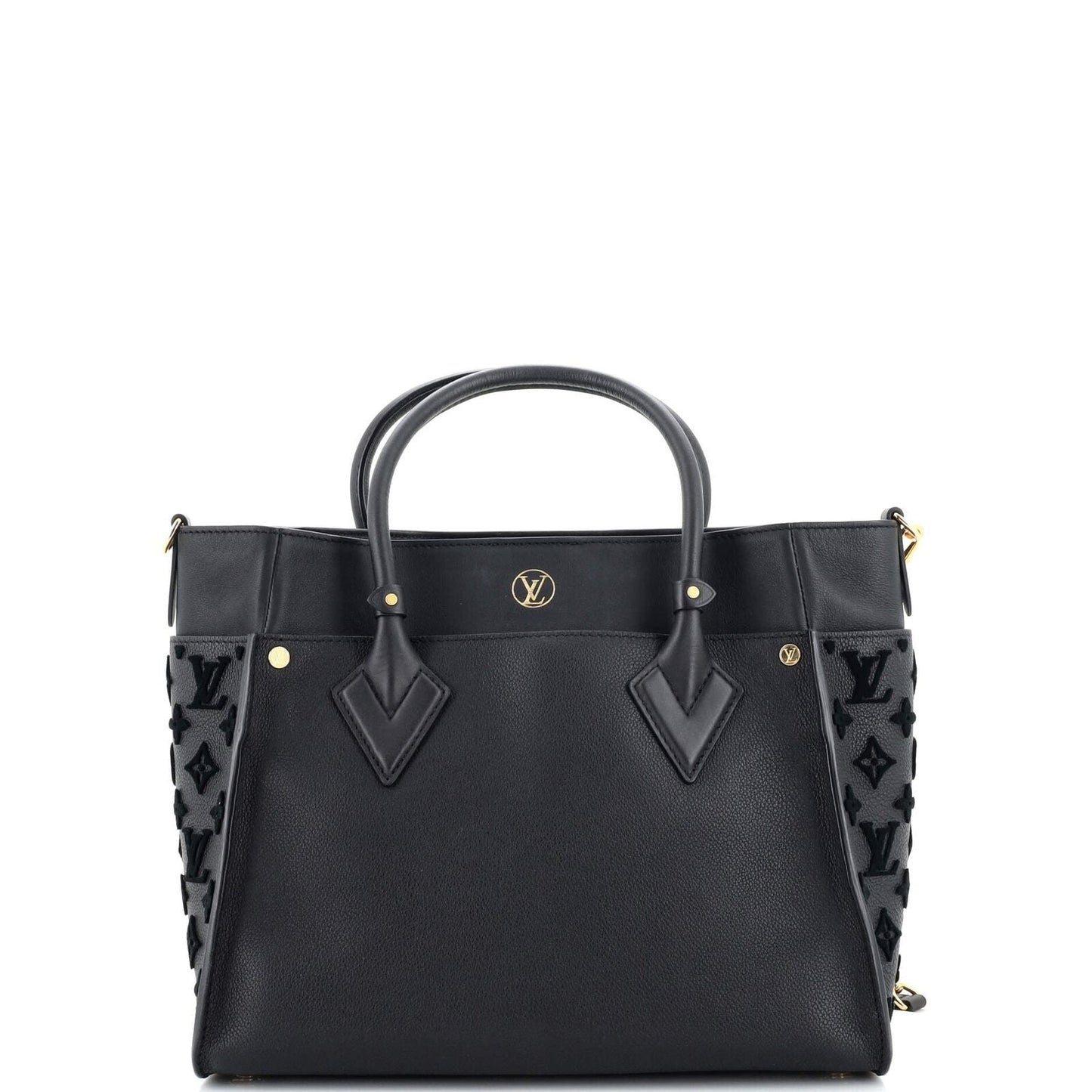 LOUIS VUITTON MONOGRAM TUFFETAGE LEATHER ON MY SIDE TOTE BAG