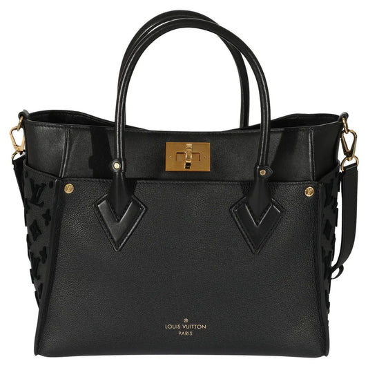 LOUIS VUITTON MONOGRAM TUFFETAGE LEATHER ON MY SIDE TOTE BAG