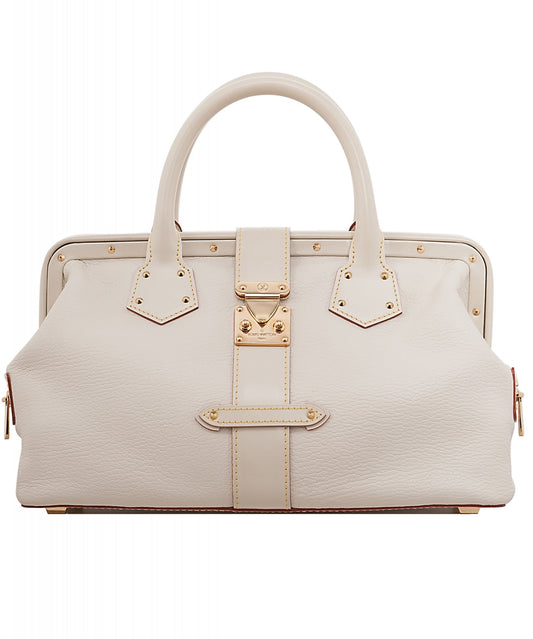 LOUIS VUITTON WHITE SUHALI L'INGENIEUX PM BAG