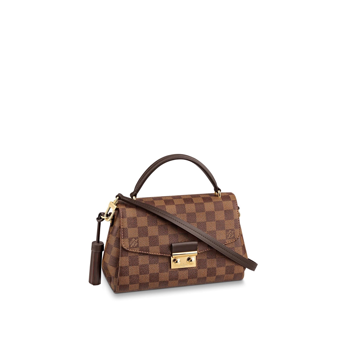 LOUIS VUITTON CROISETTE DAMIER EBENE SHOULDER BAG