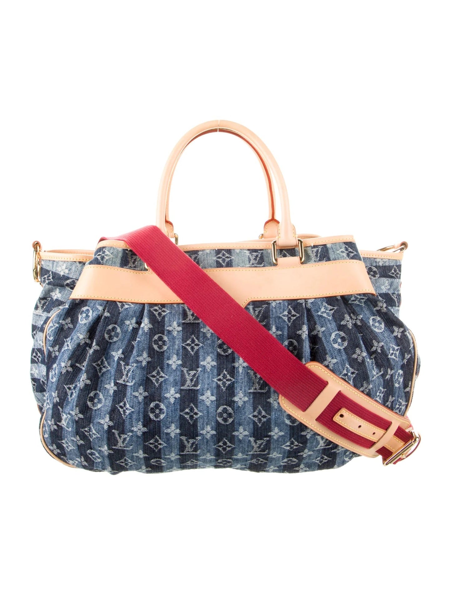 LOUIS VUITTON DENIM MONOGRAM CABAS RAYE GM BAG