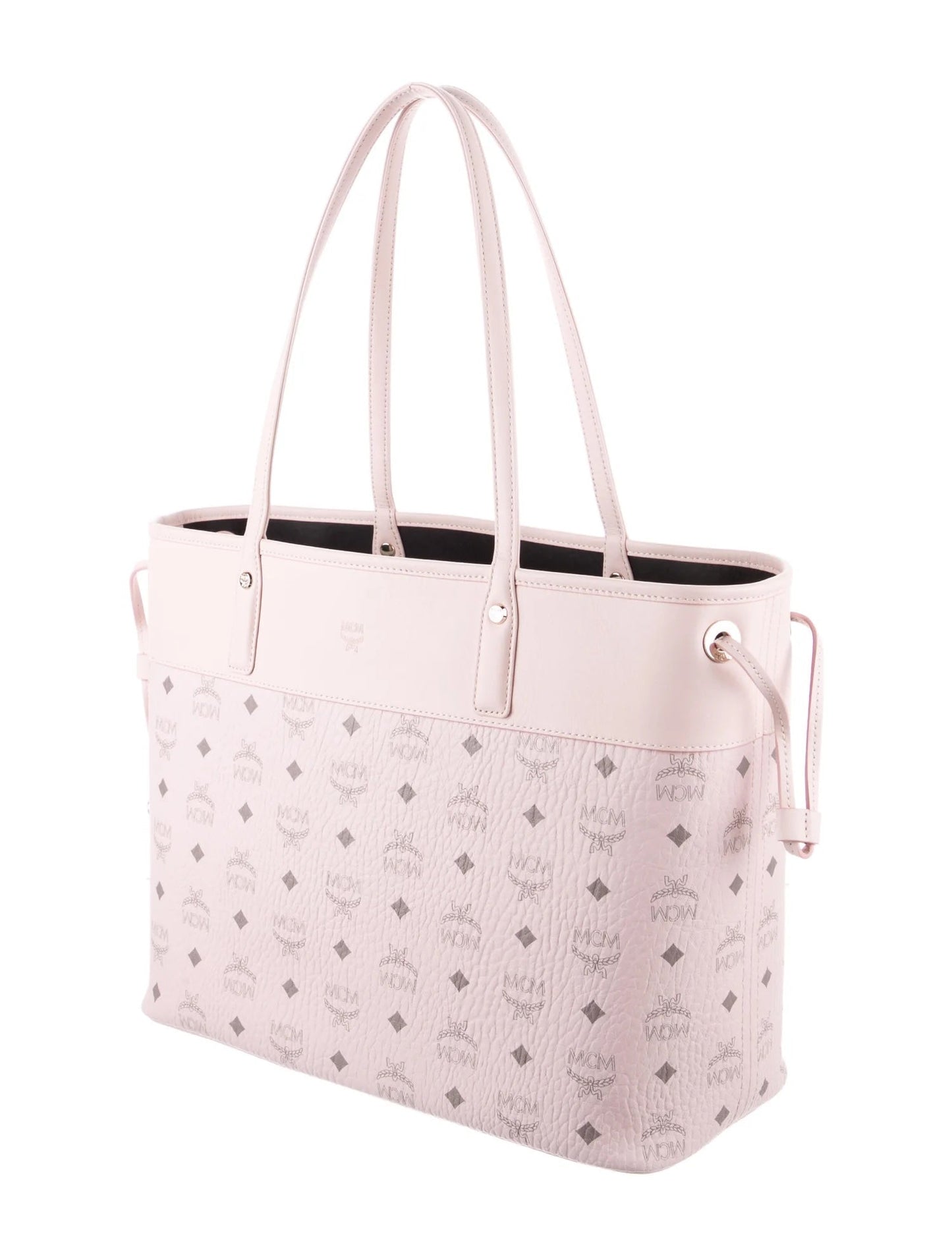 MCM MEDIUM AREN VI LEATHER VISETOS SHOPPER TOTE BAG