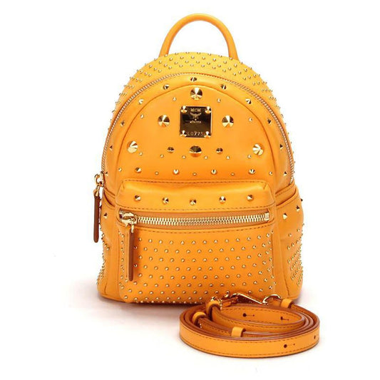 MCM STUDDED LEATHER MINI BACKPACK