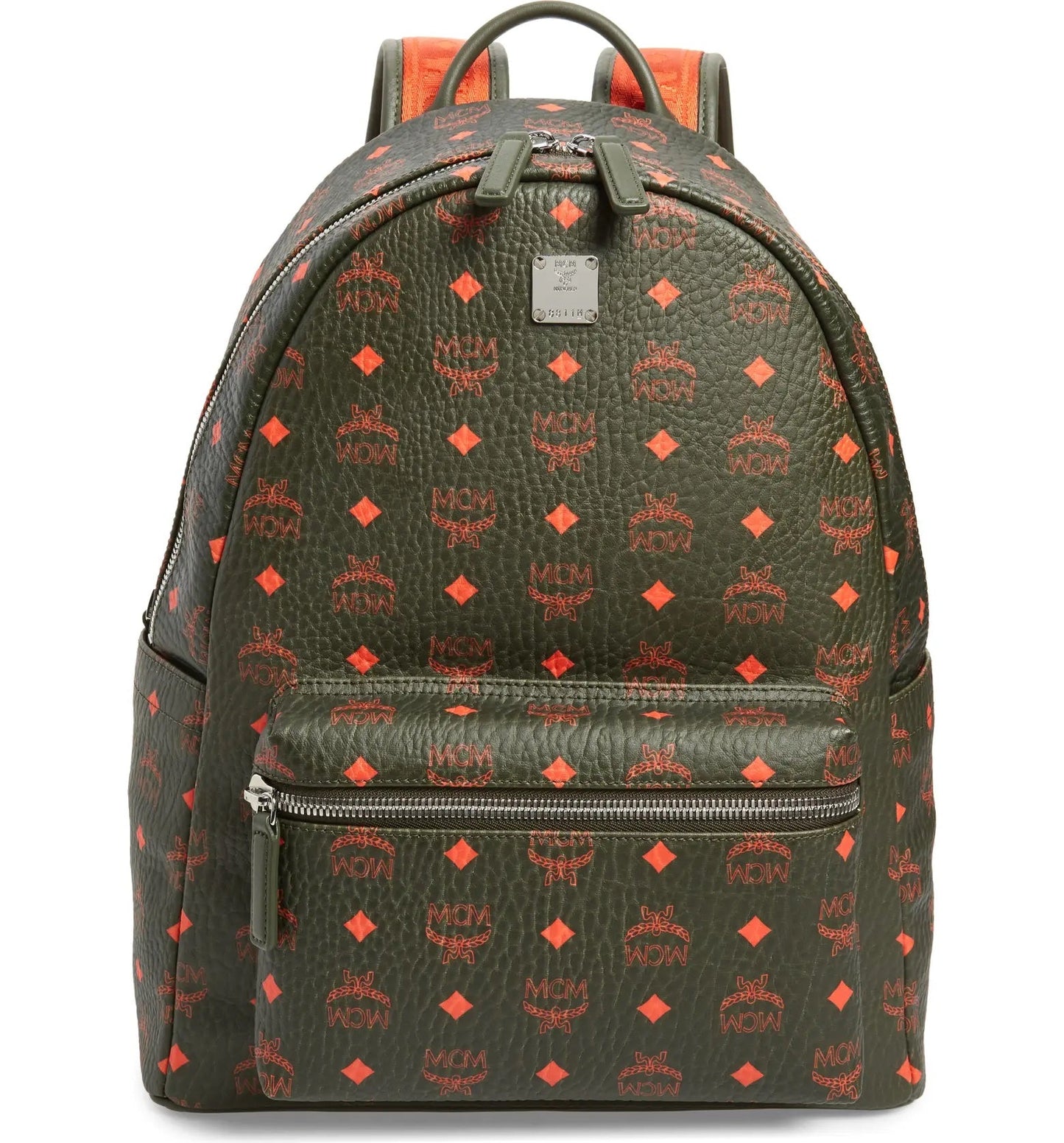 MCM STARK MONOGRAM BACKPACK IN WINTER MOSS