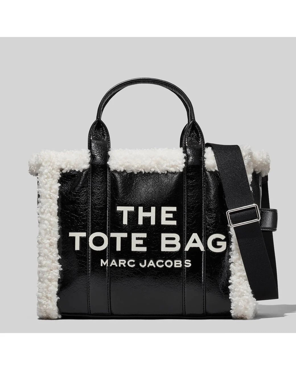 MARC JACOBS THE CRINKLE MEDIUM LEATHER TOTE BAG