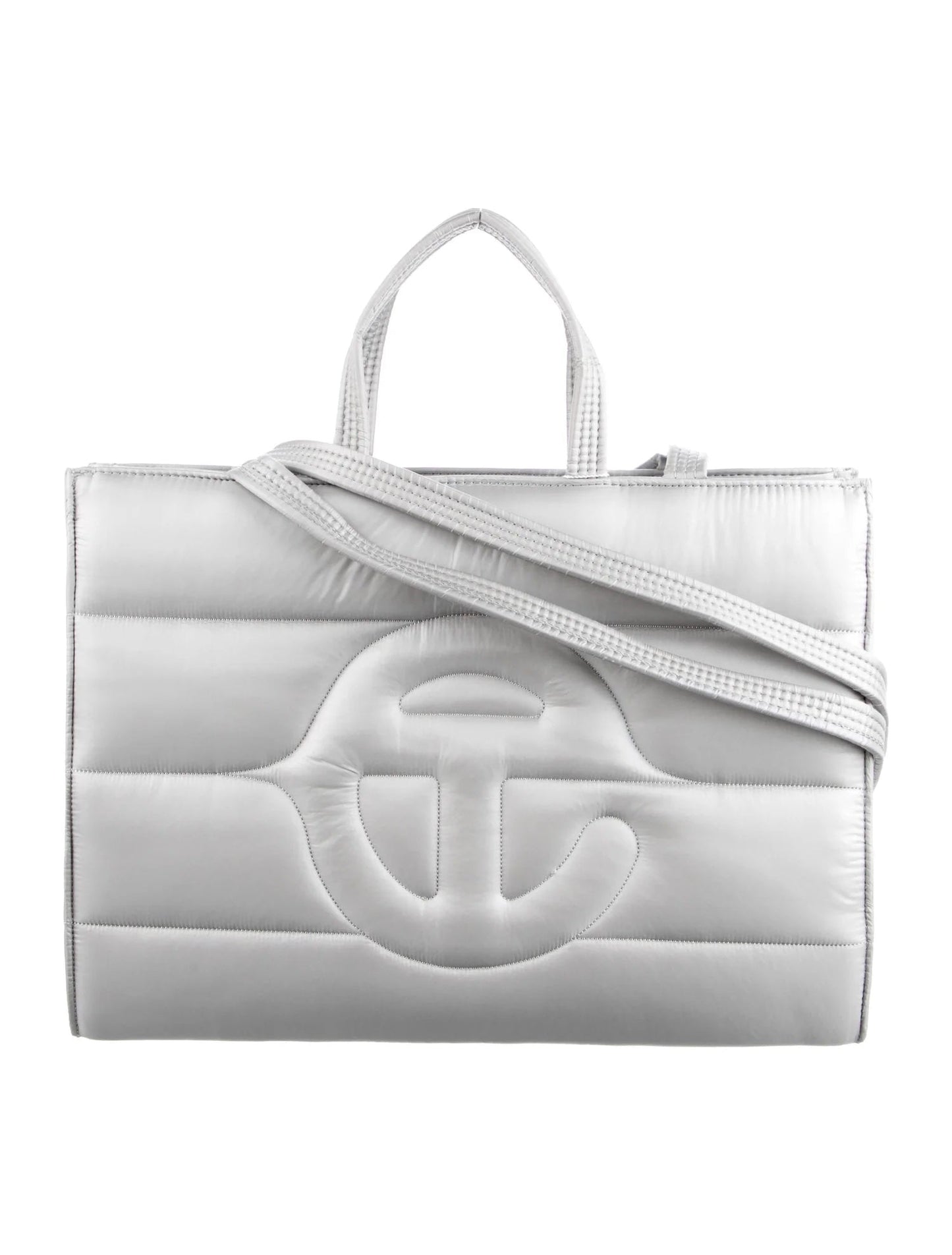 MOOSE KNUCKLES X TELFAR PUFFER SHOPPING TOTE BAG