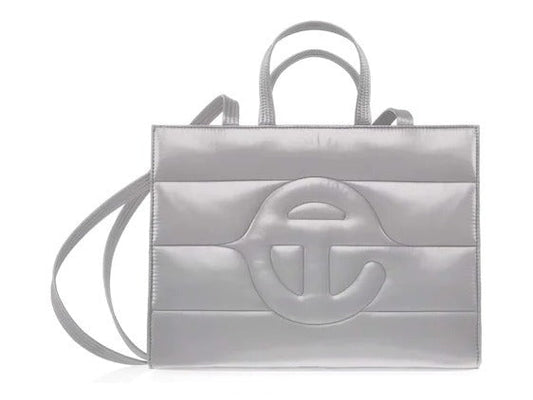 MOOSE KNUCKLES X TELFAR PUFFER SHOPPING TOTE BAG